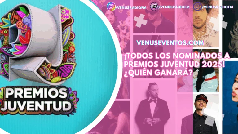 La lista completa de los NOMINADOS a Premios Juventud 2025, ¡apoya a tu favorito! 3 premios lo nuestro 2025