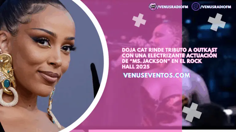 Doja Cat rinde tributo a OutKast con una electrizante actuación de “Ms. Jackson” en el Rock Hall 2025 4 doja cat hall of fame