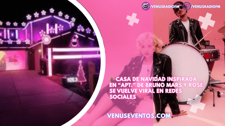 🎄 Casa de Navidad inspirada en “APT.” de Bruno Mars y Rosé se vuelve viral en redes sociales
