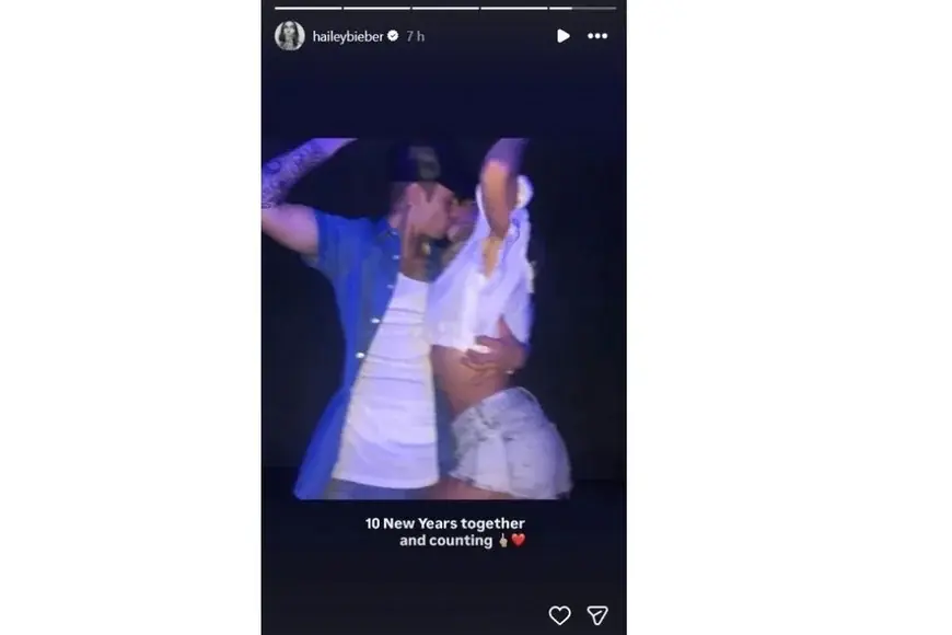 Una foto, un emoji y viejos fantasmas: el Año Nuevo de Hailey y Justin Bieber que volvió a encender la polémica 1 image