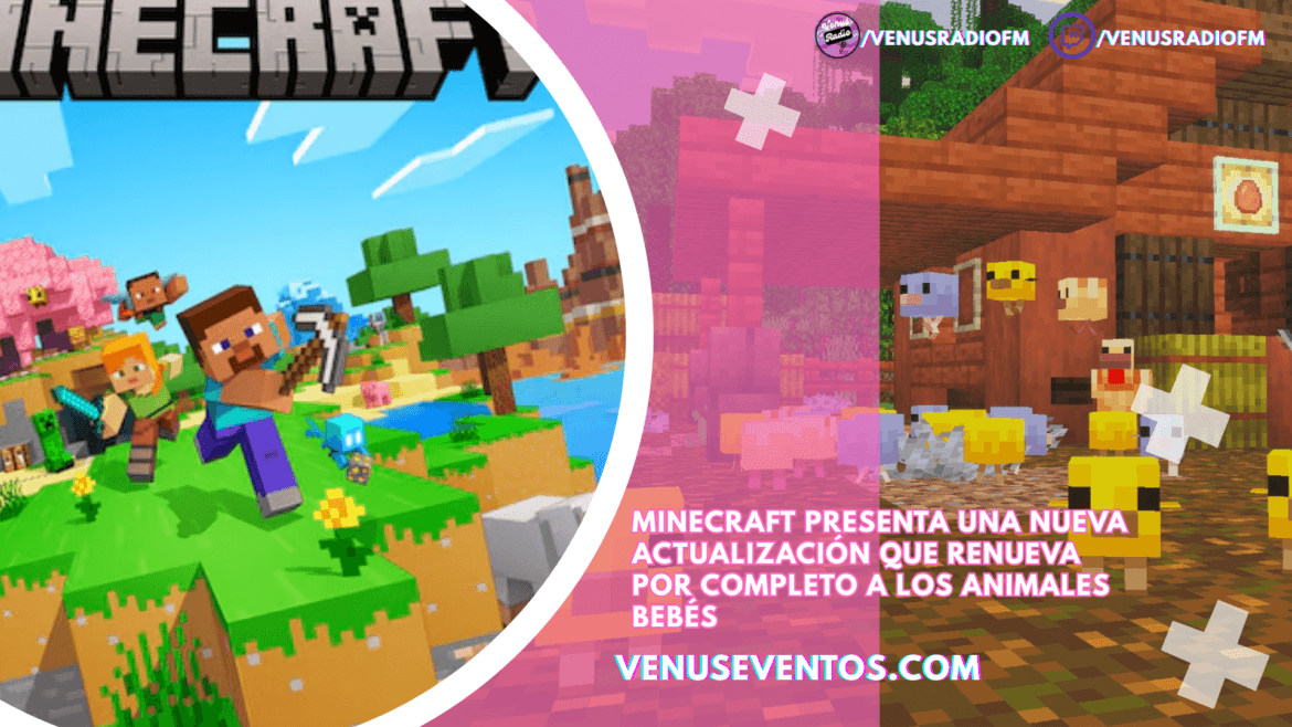 Minecraft presenta una nueva actualización que renueva por completo a los animales bebés