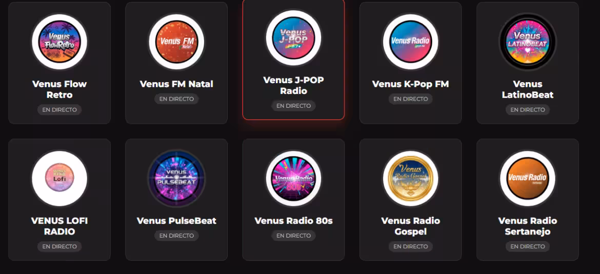 Descubre todas las emisoras de la familia Venus Radio