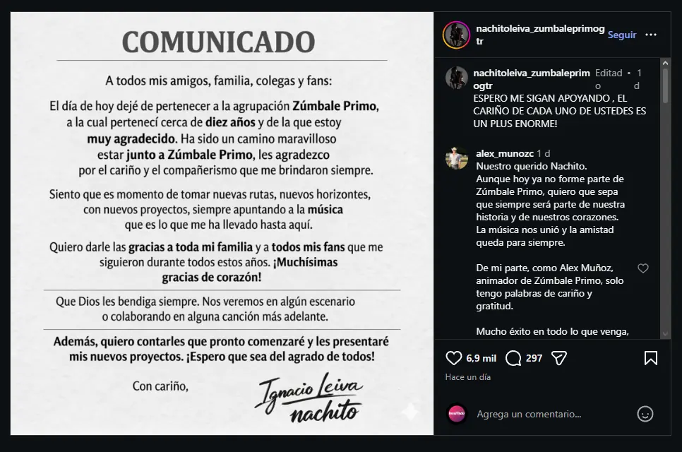 Impacto en la música chilena: guitarrista de Zúmbale Primo anuncia su salida tras más de una década 1 image 25