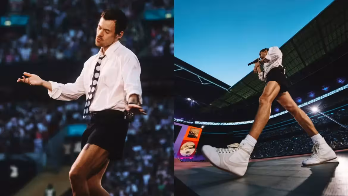 Harry Styles protagoniza un divertido momento en Wembley al olvidar su micrófono al inicio de “As It Was”