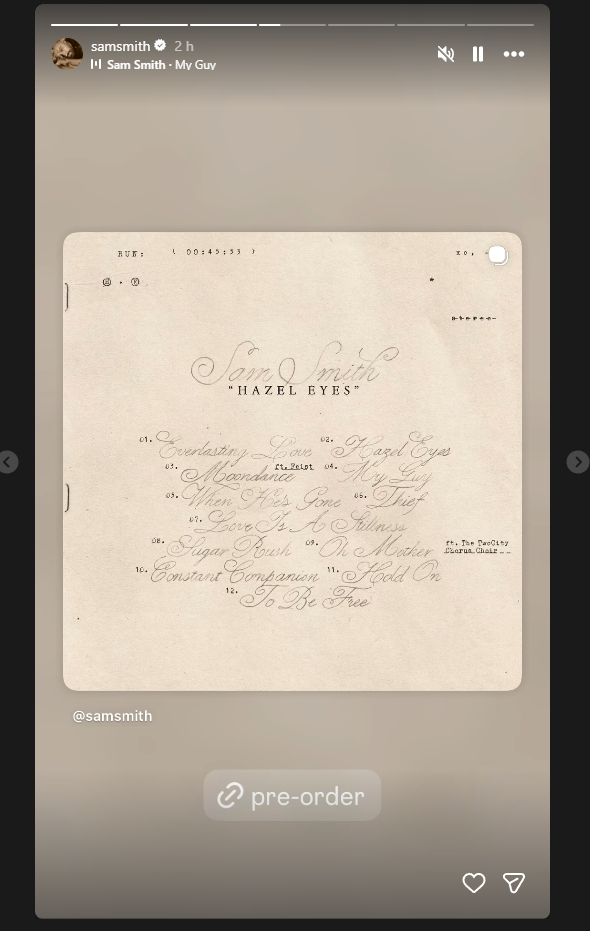 Sam Smith anuncia “Hazel Eyes”, su nuevo álbum inspirado en Nueva York y una etapa más personal de su vida 1 image 7