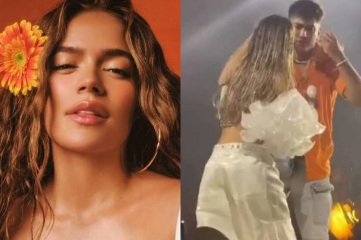 Karol G vive angustiante momento en pleno concierto: fanático sube al escenario e intenta quitarle el micrófono