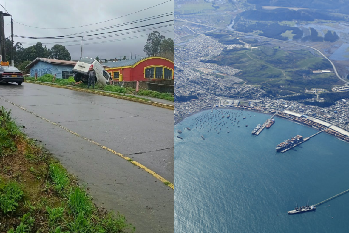 Vehículo menor volcó en bajada a Schwager en Coronel: Bomberos concurrió a la emergencia