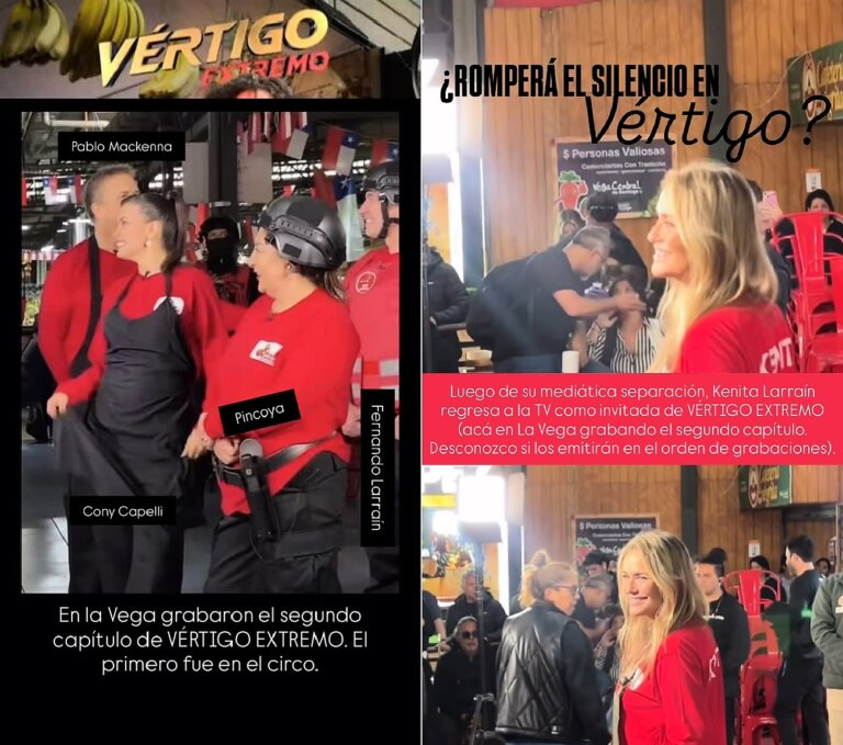 Kenita Larraín reaparece en televisión y una imagen filtrada revela su participación en Vértigo Extremo 1