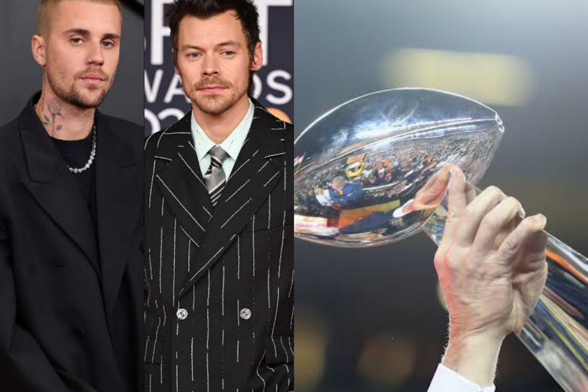 Justin Bieber y Harry Styles aparecen entre las opciones para el show de medio tiempo del Super Bowl 2027